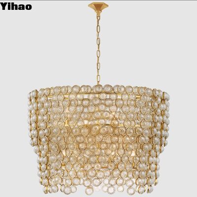 Αγορά Προσαρμοσμένο Design Brass + K9 Crystal Pendant Light με 50000 ώρες διάρκεια ζωής για πολυτελές πολυέλαιο σε απευθείας σύνδεση κατασκευή