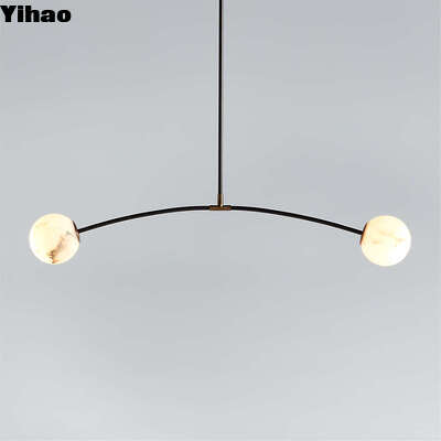 Αγορά Σύγχρονη Alabaster Shade Brass Body Pendant Light με 50000 ώρες διάρκεια ζωής για κουζίνα και σαλόνι σε απευθείας σύνδεση κατασκευή