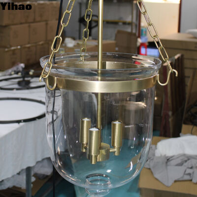 Αγορά Φωτιστικό οροφής Yihao από ορείχαλκο με κρύσταλλο και LED 3500K θερμό λευκό για ξενοδοχείο και σαλόνι σε απευθείας σύνδεση κατασκευή