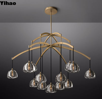 Νικέλιο / Χαλκός / Χάλκινο Art Deco πολυέλαιο Βίντεζ 20'10'