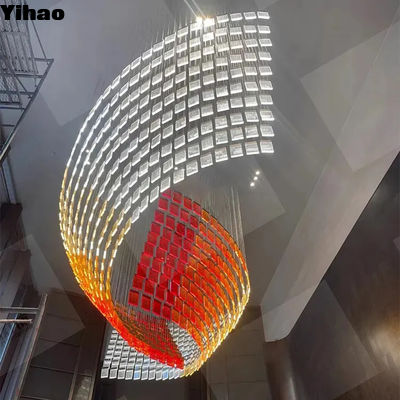 110-240V ξενοδοχείο Λομπί πολυέλαιο μοντέρνο Κρυστάλλινο Μεγάλο πολυέλαιο