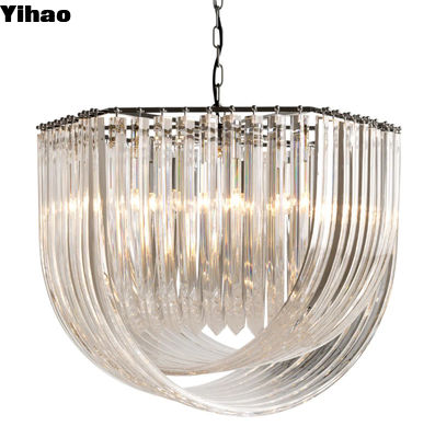 Έλεγκτος 140CM Dia Brass Finish Κρυστάλλινο πολυέλαιο Επιλογές προσαρμογής χρώματος Κατάλληλο για εσωτερικούς χώρους