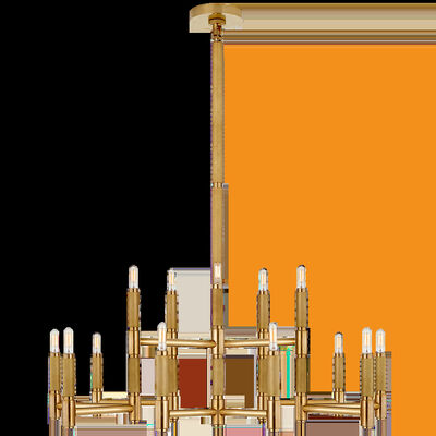 Λάμψη με ρυθμιζόμενο ύψος από γυαλισμένο νικέλιο με διάρκεια ζωής 50000 ωρών για ξενοδοχείο και σαλόνι